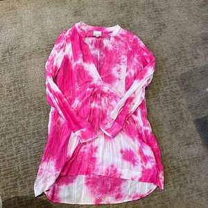 Skylar and Madison pink and white tie-dye dress